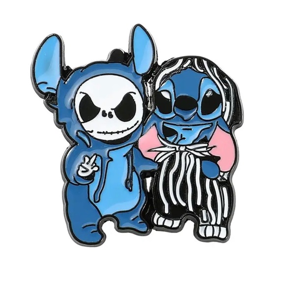 Disney Accessories Left Disney Crossover Enamel Pin Lilo And Stitch Jack Skellington Movie